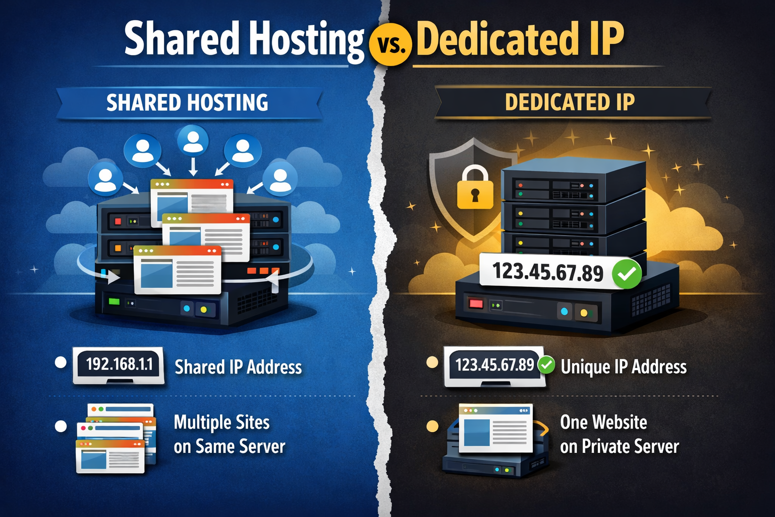 Shared hosting vs. dedicated IP