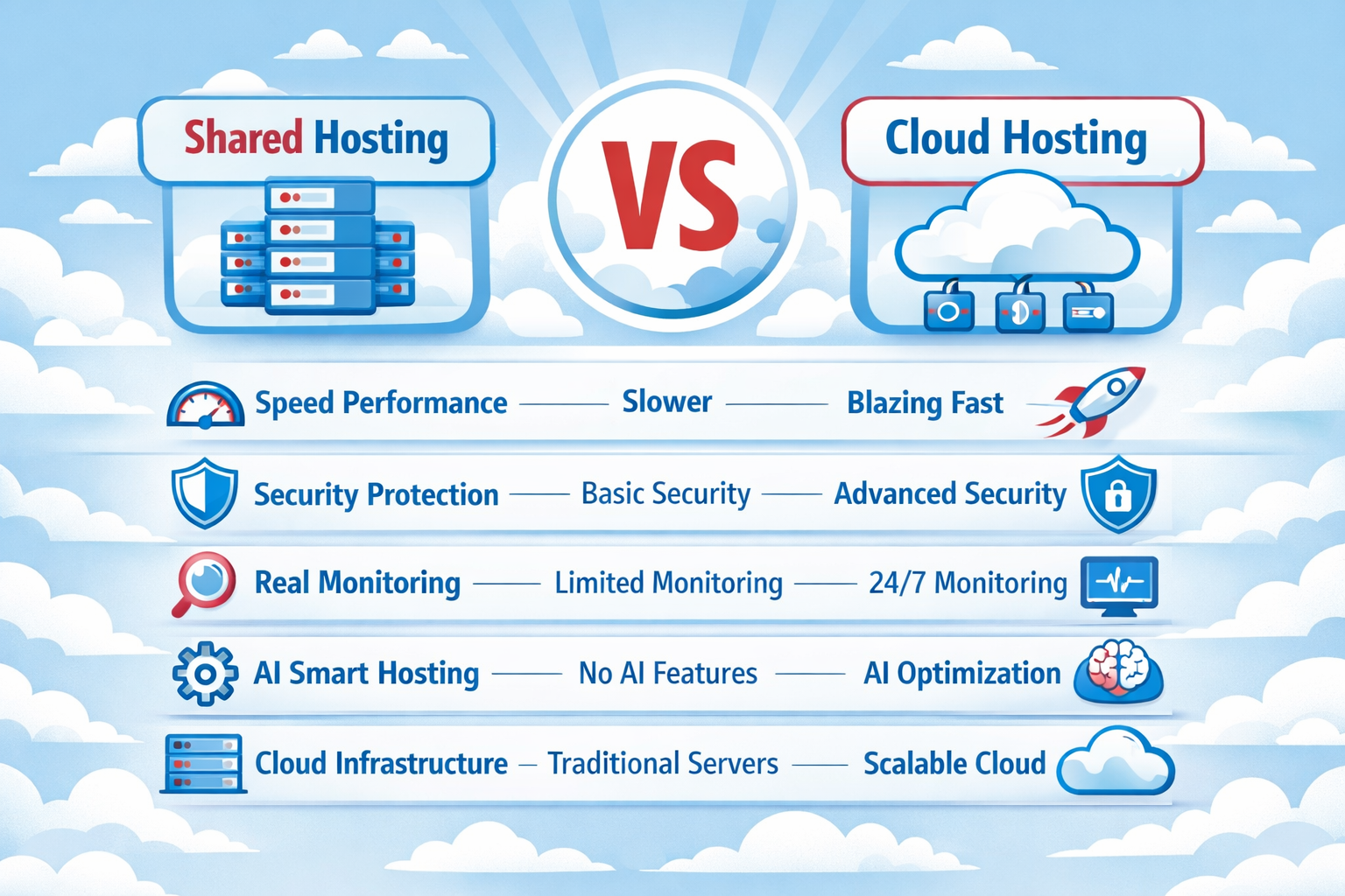 Shared vs Cloud Hosting