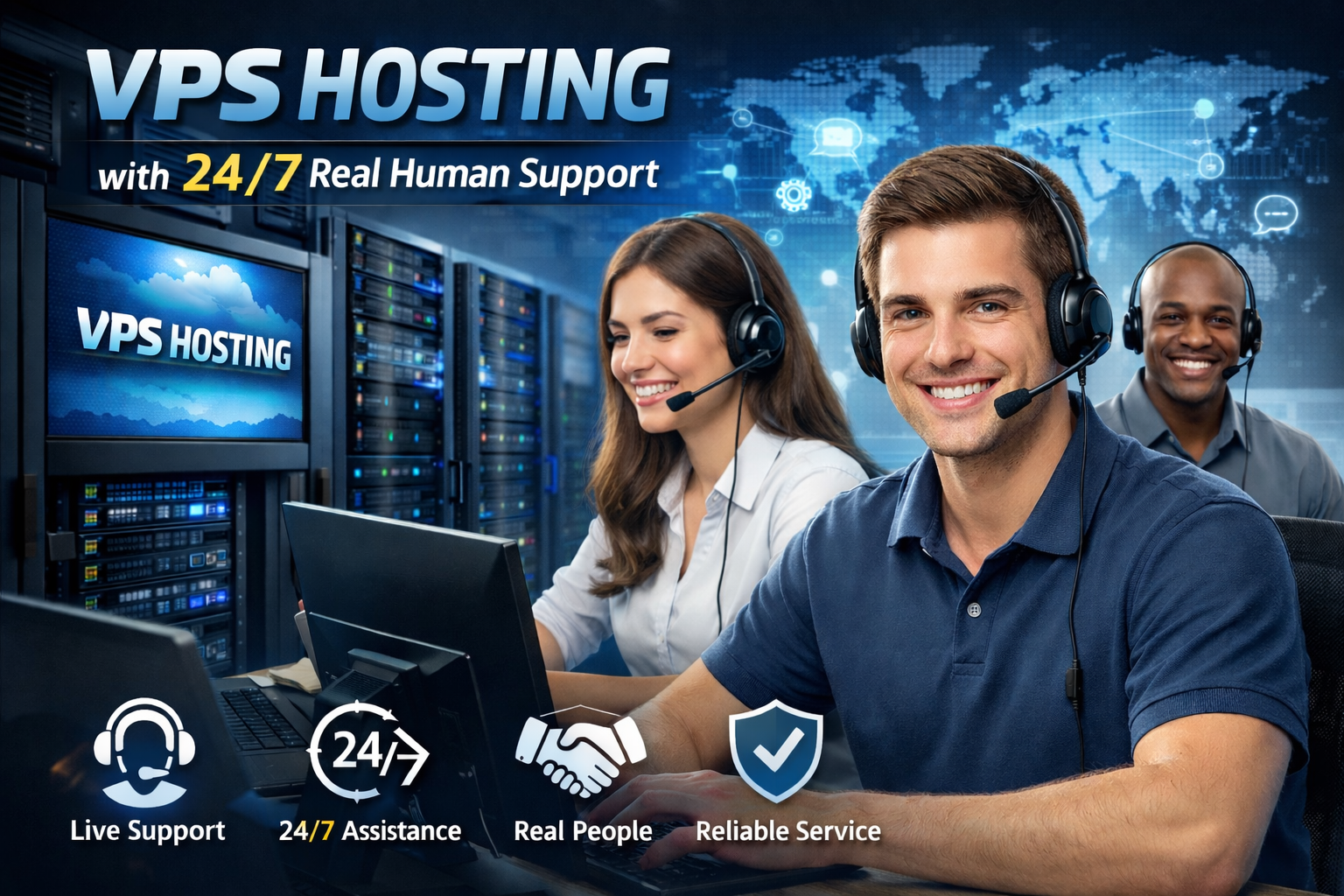 Easy-to-Manage VPS Hosting with 24/7 Real Human Support